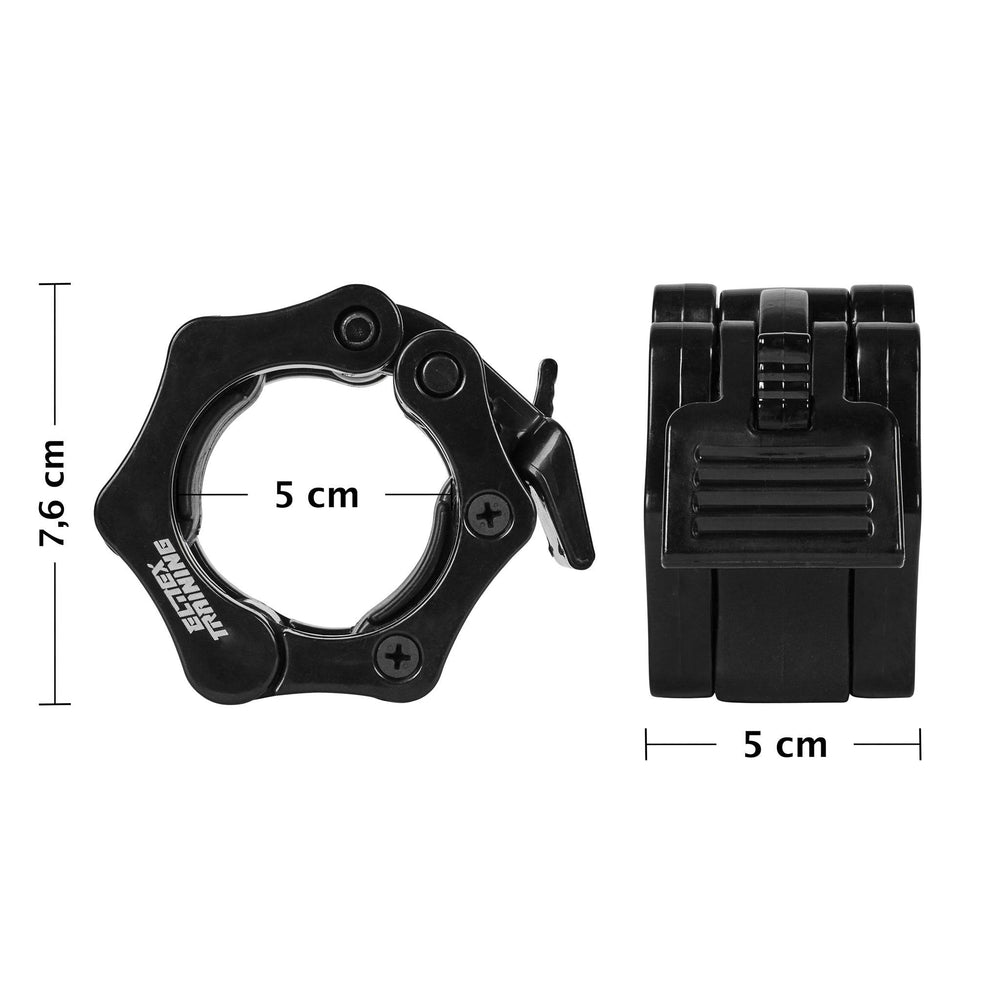 Abrazaderas para barra Olímpica Negro - Elitex Training