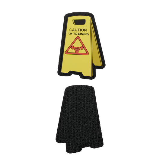 PVC Let op Im Training Patch