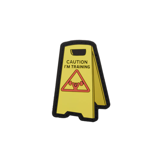 PVC Let op Im Training Patch