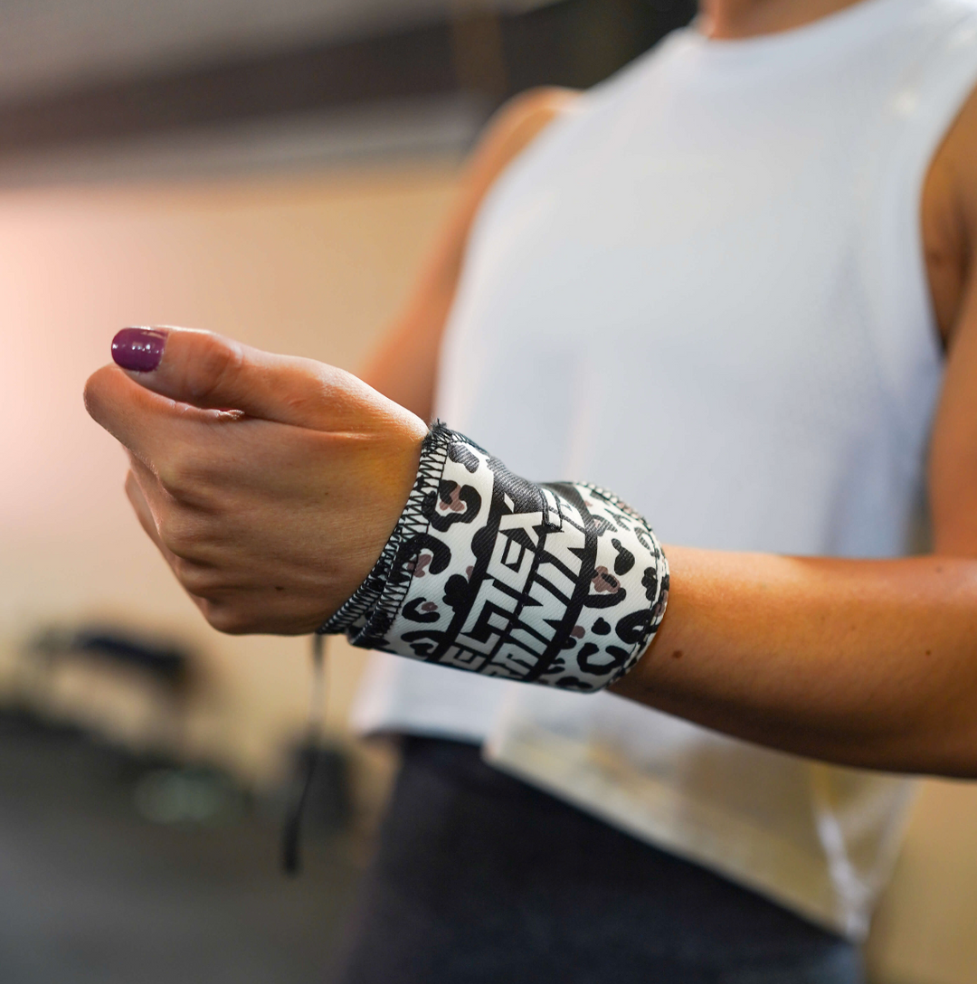 Braccialetti in tessuto per allenamento incrociato e linding - leopardo