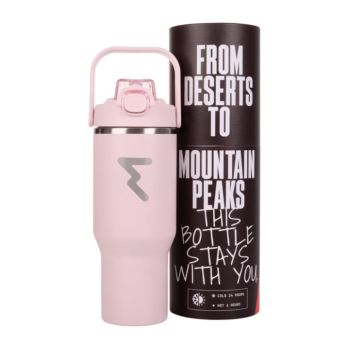 Pink Aluminum Thermal Bottle 1L