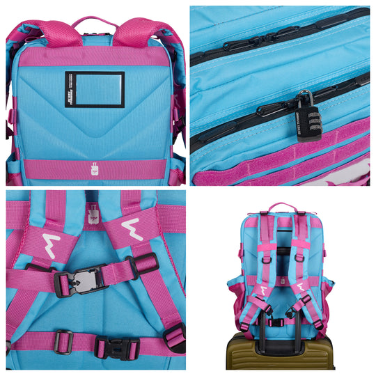 Mochila Táctica V1 45L All in Azul Fuego - Elitex Training