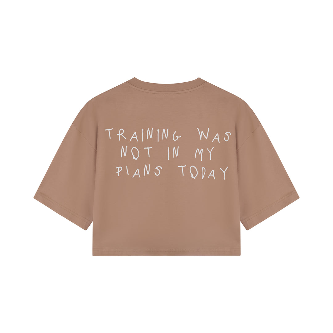 Camiseta Oversize Mujer Training Was Not on My Plans