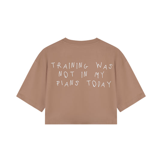 Camiseta Oversize Mujer Training Was Not on My Plans