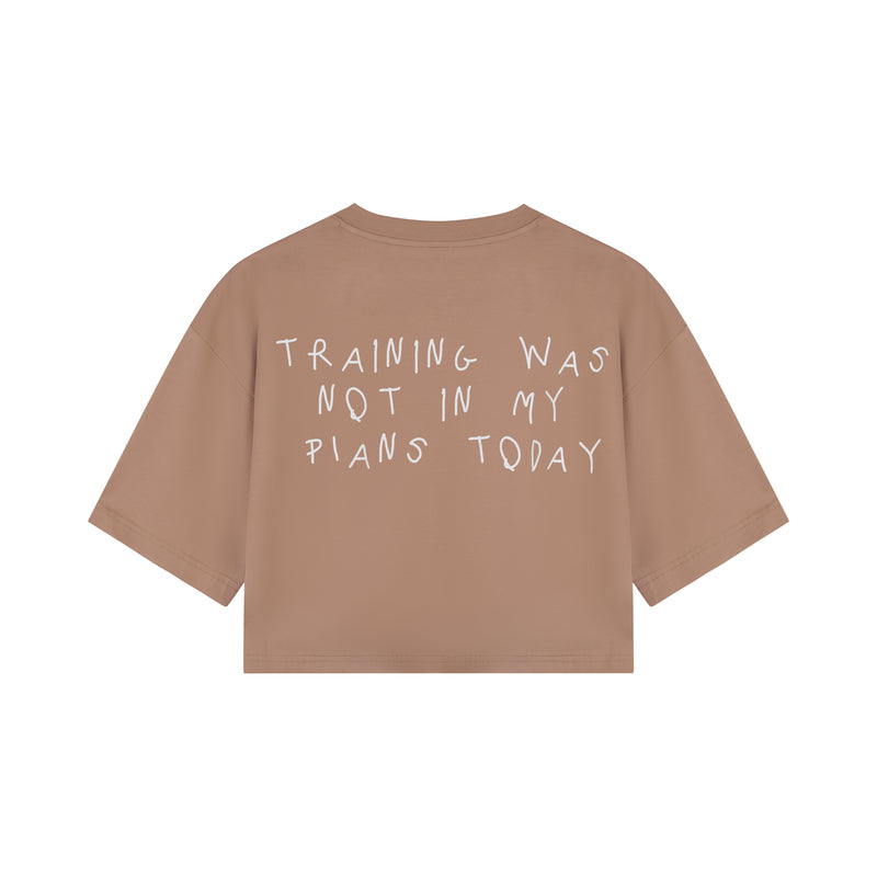 Camiseta Oversize Mujer Training Was Not on My Plans