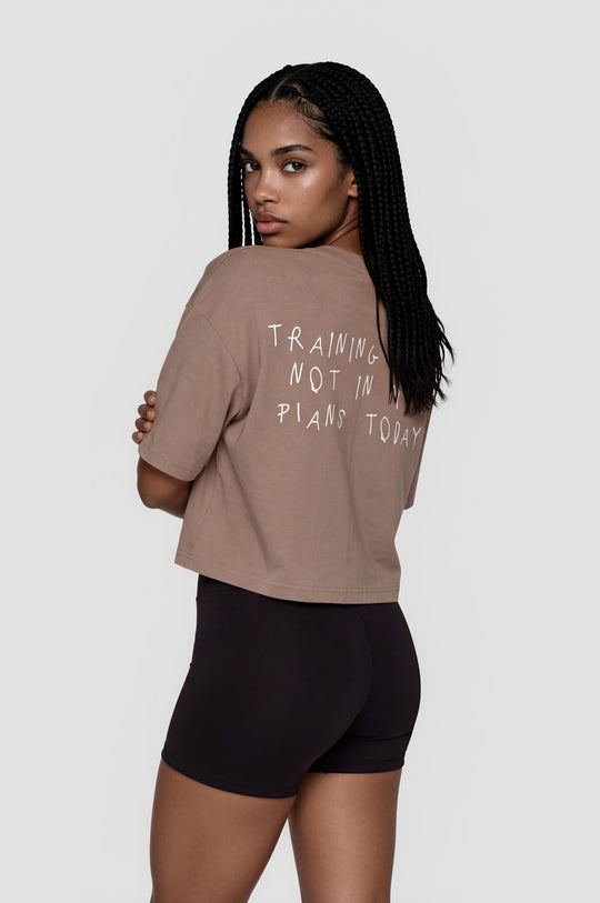 Camiseta Oversize Mujer Training Was Not on My Plans