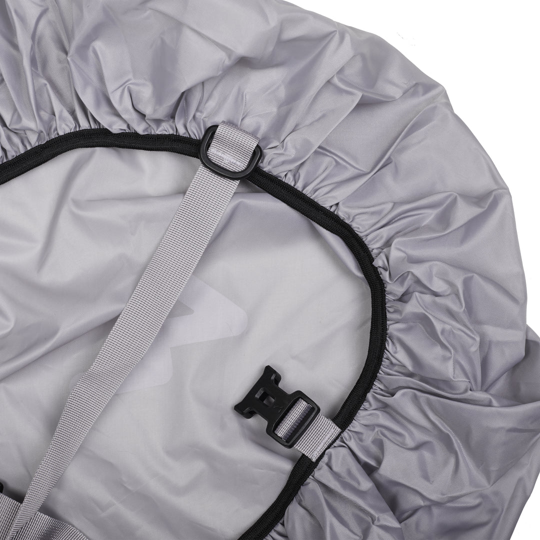 Wasserdichter Regenschutz für 25L- und 45L-Rucksäcke in Grau