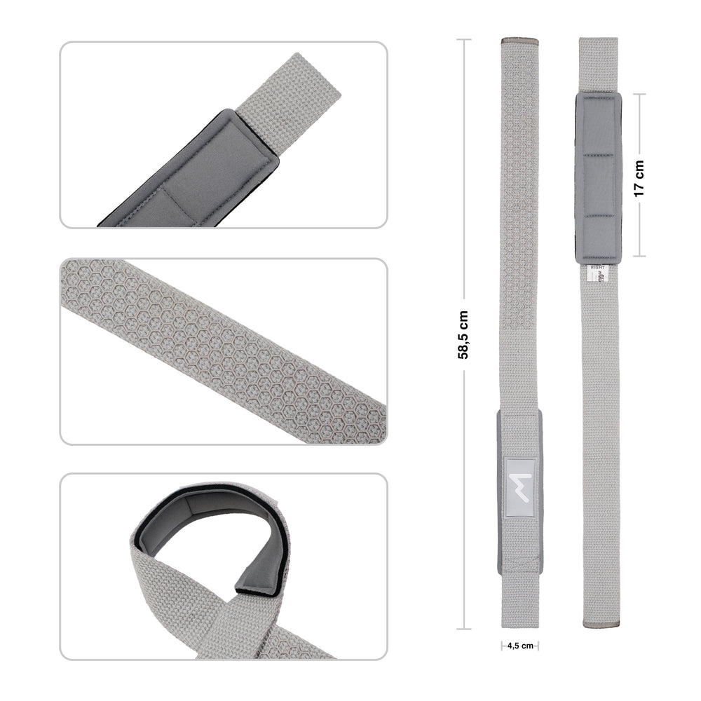 Straps de Halterofilia Gris - Elitex Training