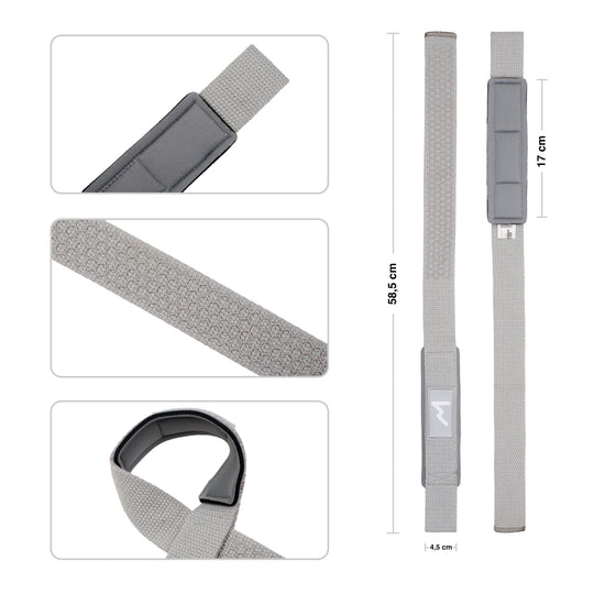 Straps de Halterofilia Gris - Elitex Training
