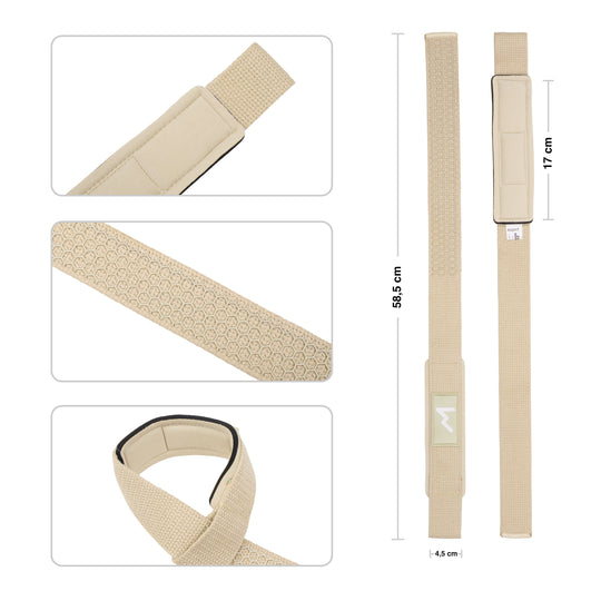 Straps de Halterofilia Cream - Elitex Training