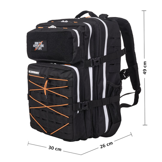 Mochila Táctica V2 45L Hybrid Negro - Elitex Training