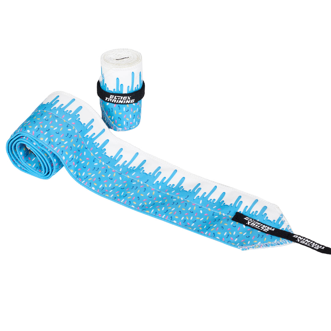 Muñequeras de Tela para Cross Training y Halterofilia - Blue Glazed - Elitex Training