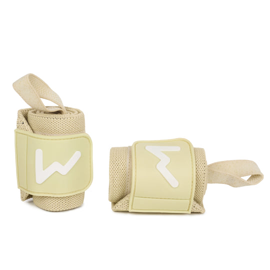 Muñequeras de Halterofilia Cream - Elitex Training