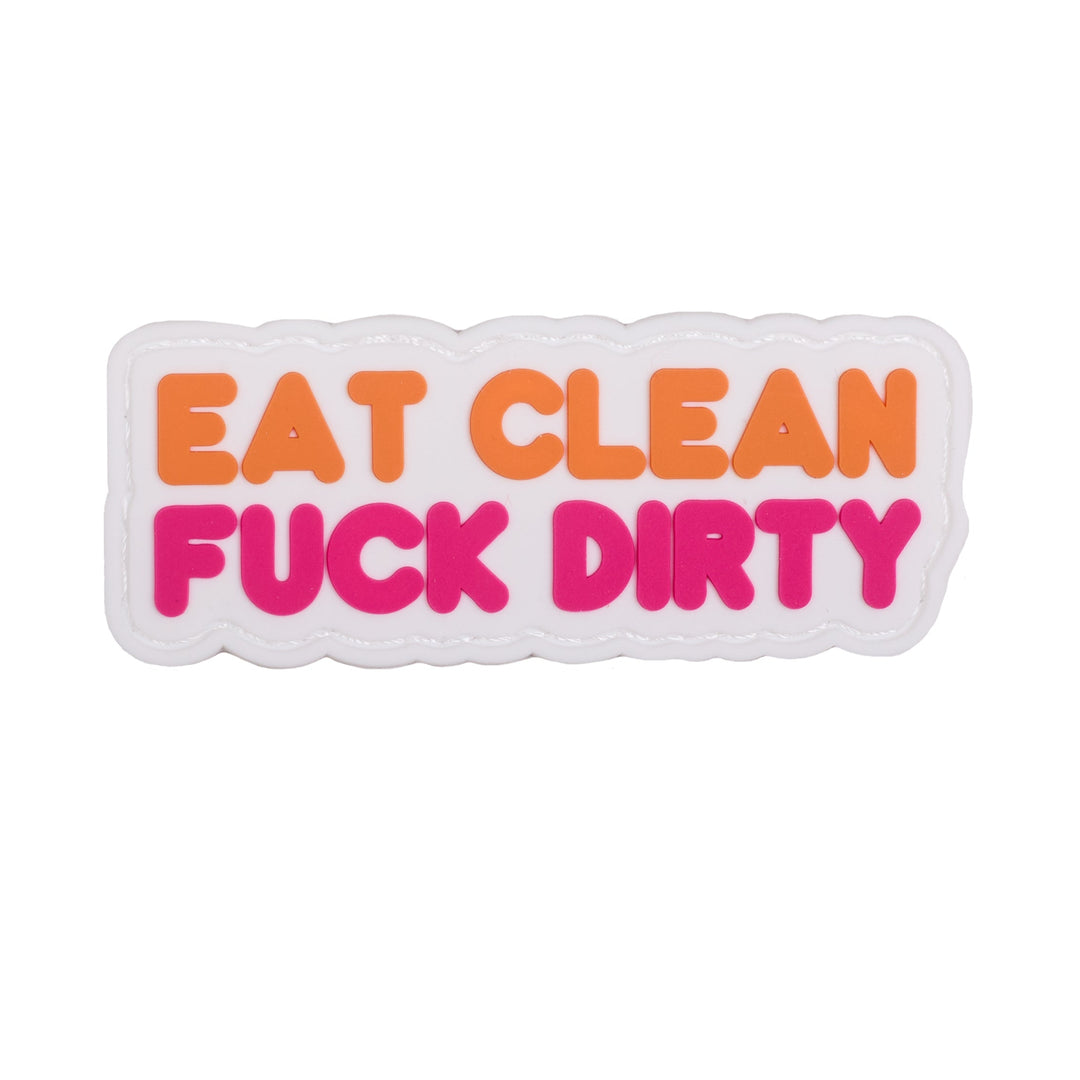 Parche Pvc Eat Clean Fuck Dirty - Elitex Training
