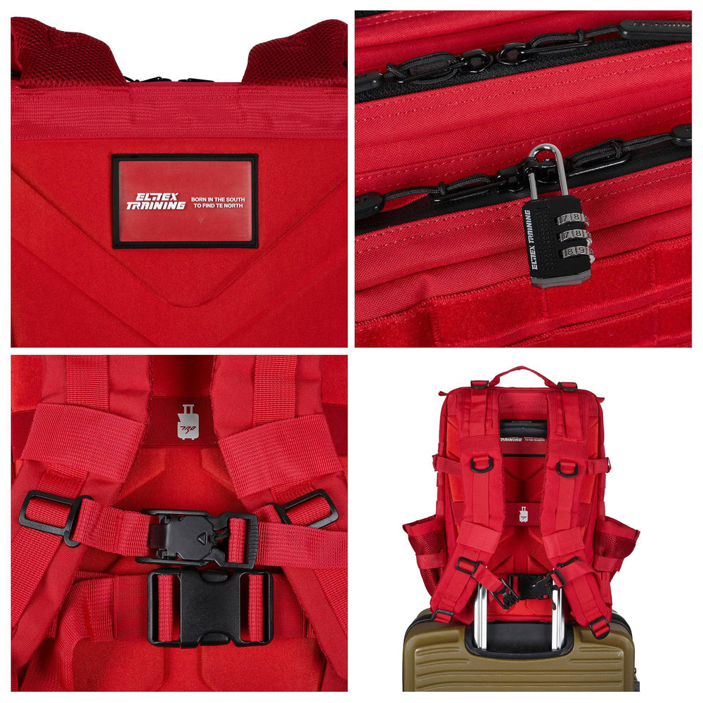 Mochila Táctica 25L All In Rojo - Elitex Training