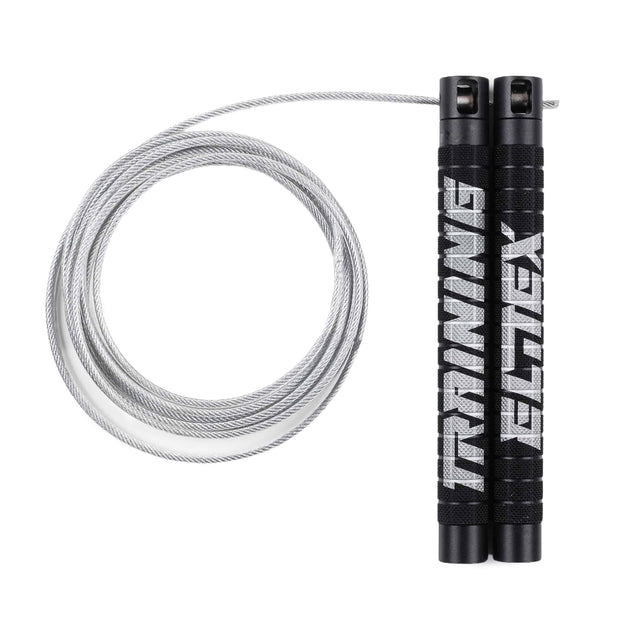 PRO Black Matte Speed Jump Rope + <tc>Silver</tc> Rope