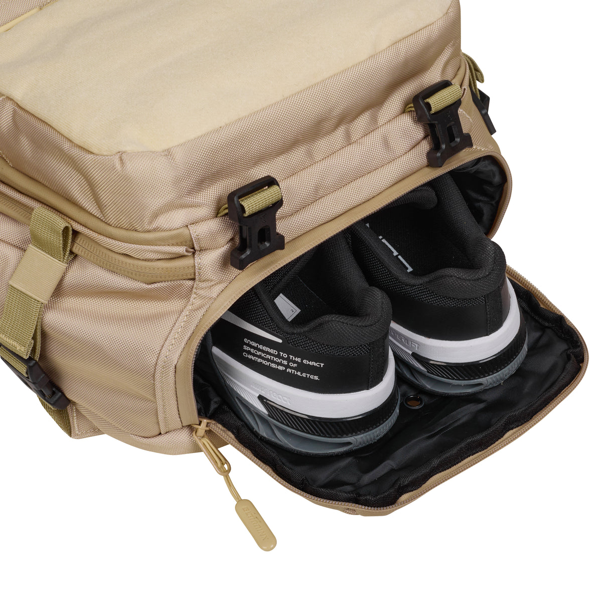 PRO SERIES Compartimento inferior para sapatos em creme cáqui.