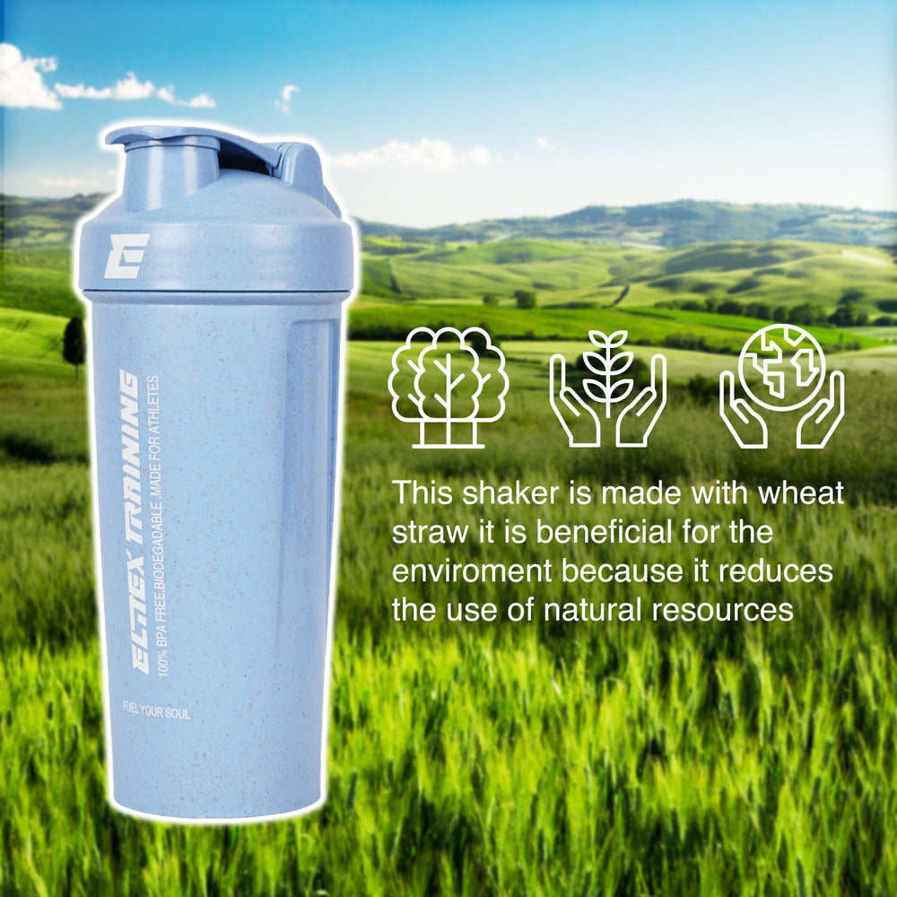 Eco-Shaker Sostenible de 600ml Azul - Elitex Training