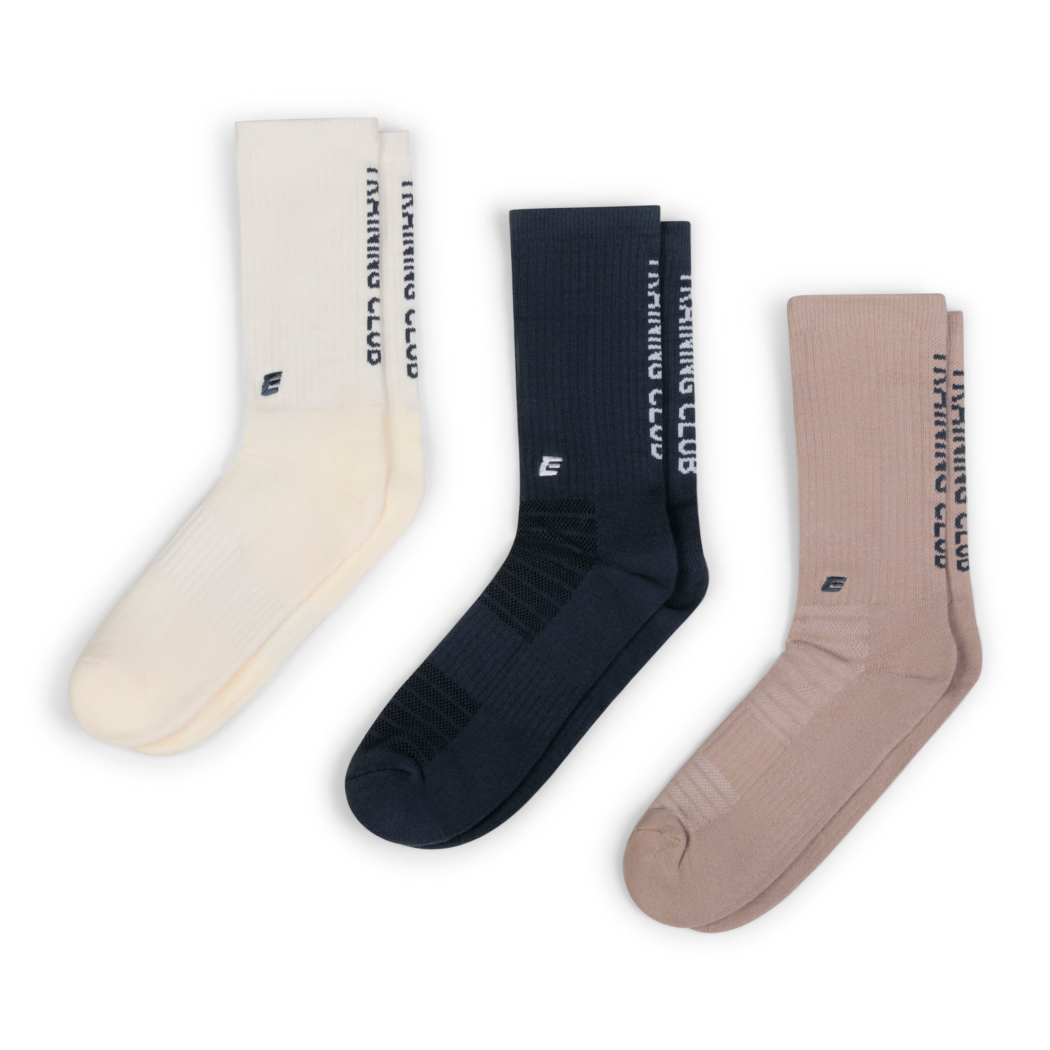 Calcetines Performance Training Club Pack 3 - Blanco Azul Crema - Elitex Training