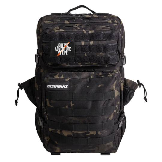 Mochila Táctica V1 45L All In Negro Camuflaje - Elitex Training
