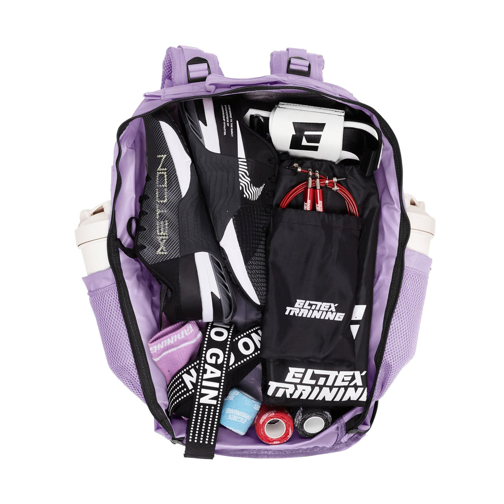 V2 45 L Lavender open with clothing and training gear
