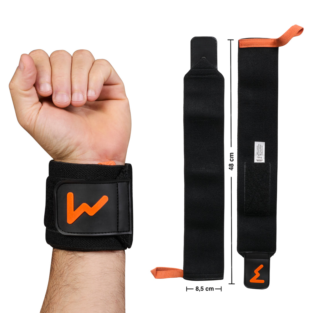 Black Weightlifting Wristbands