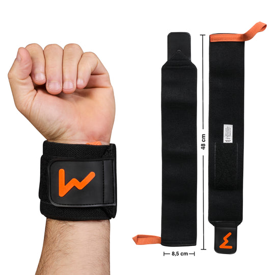 Black Weightlifting Wristbands