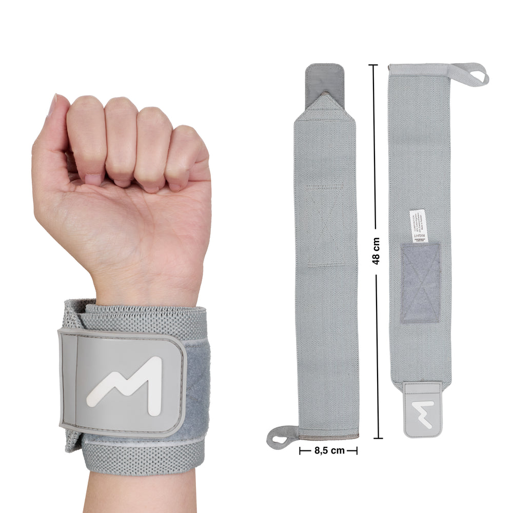 Muñequeras de Halterofilia Gris