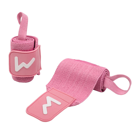 Muñequeras de Halterofilia Rosa Cream