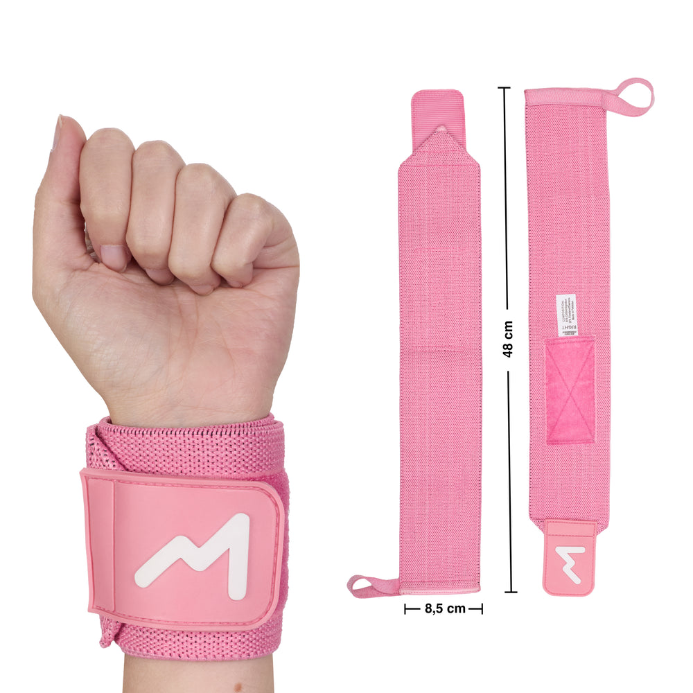 Muñequeras de Halterofilia Rosa Cream