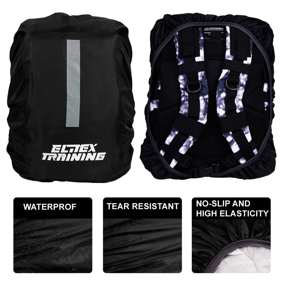 Funda protectora impermeable Negro para Mochila 25L con banda reflectante - Elitex Training
