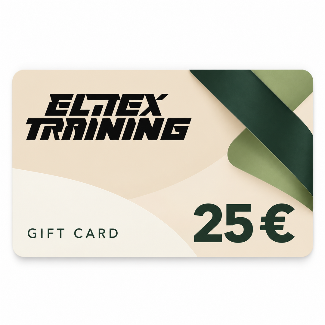 Tarjeta regalo ELITEX Training 25 euros en crema y verde