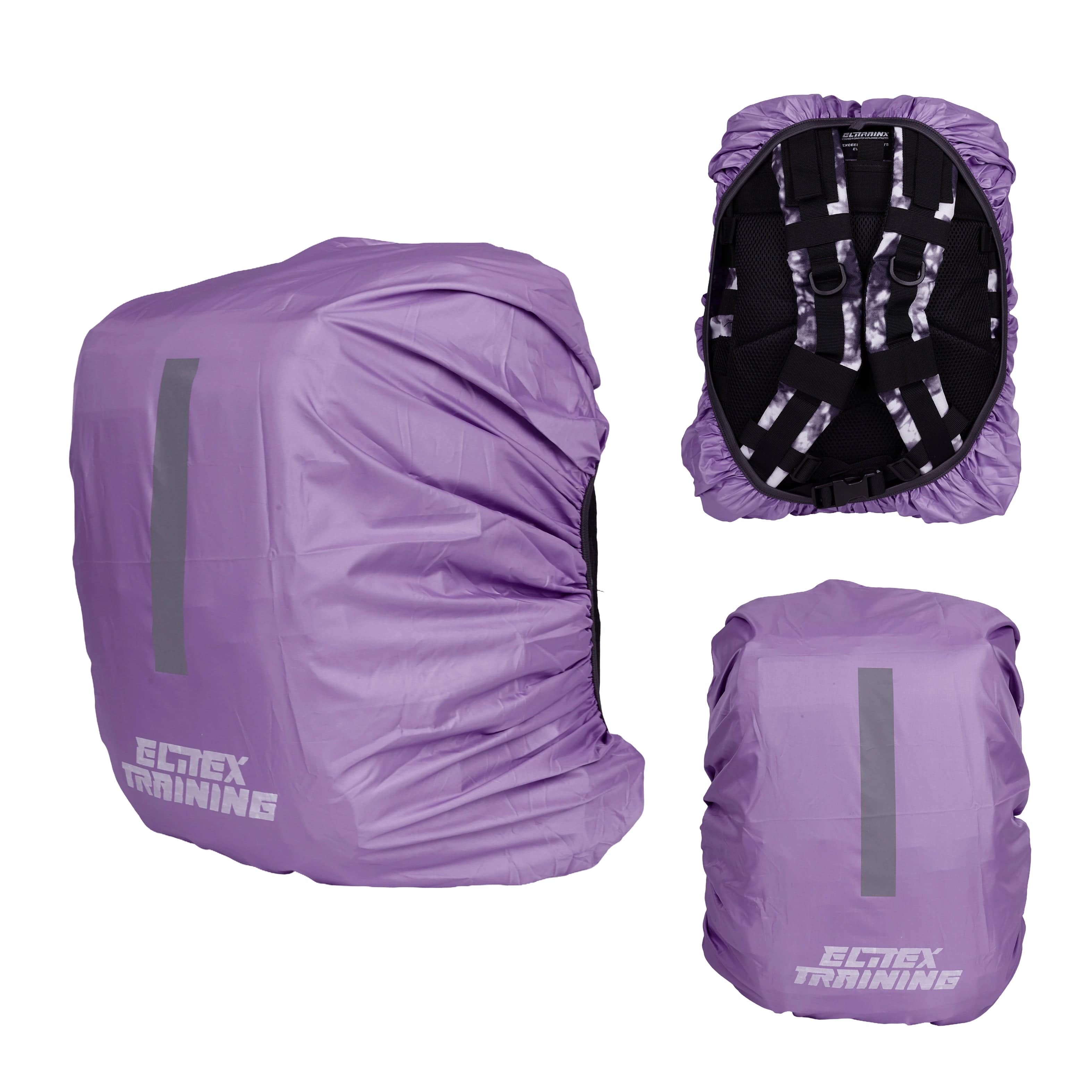 Funda protectora impermeable Lavanda para Mochila 25L con banda reflectante - Elitex Training